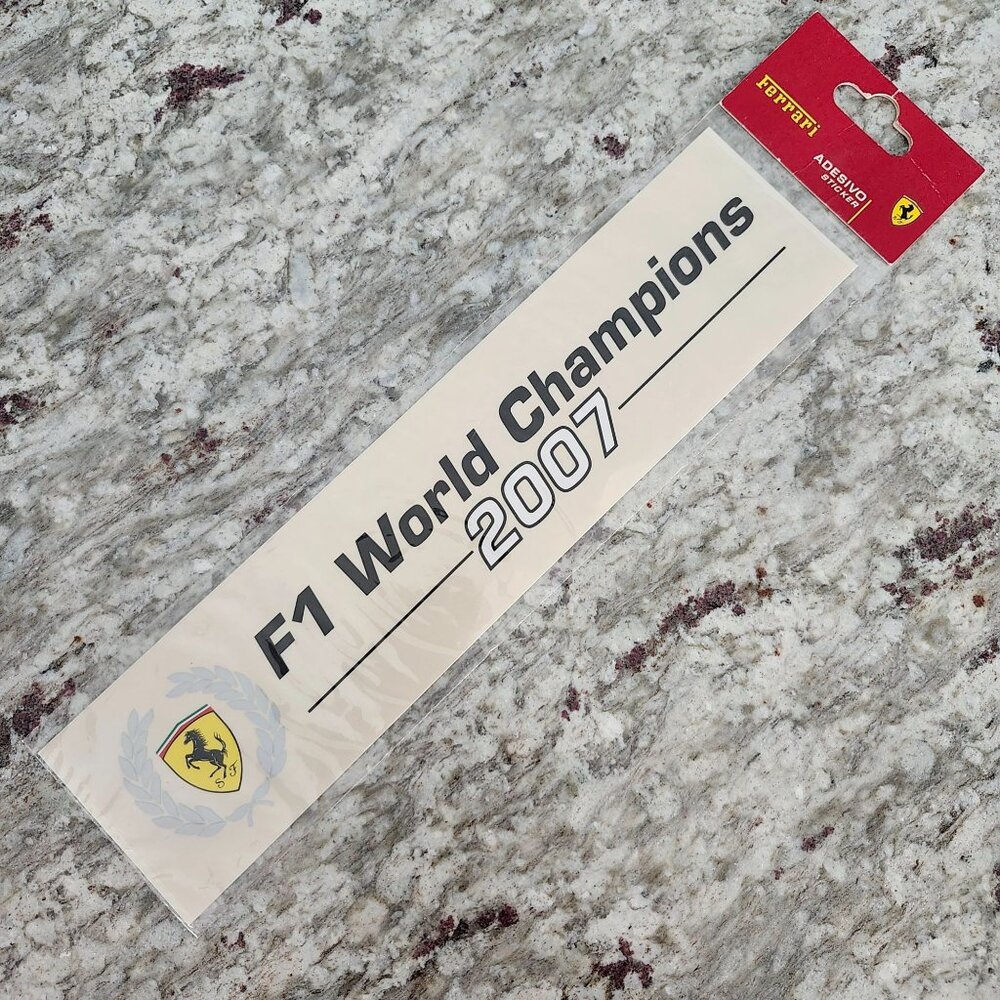 Ferrari F1 World Champions 2007 Official Sticker Decal 12inch